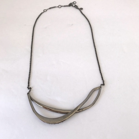 Alexis Bittar Miss Havisham Necklace Crystal Encrusted Intertwined Pendant - Picture 4 of 7